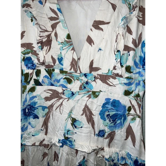 BTFL-Life Dress Size XS Blue White Floral Dainty Coquette - Picture 5 of 16
